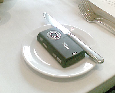 phone on breadplate