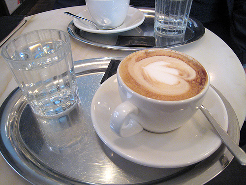 Heart shaped cappuchino Heart shaped cappuchino