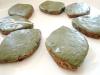 Black sesame cookies with matcha icing