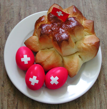 1. August bread and decorated eggs