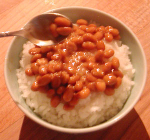 natto on rice