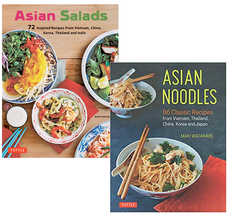 Asian Salads and Asian Noodles Cookbook Covers