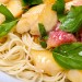 IMG: peach pasta with basil